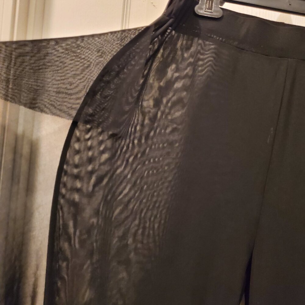 🖤 The Art of Allure: Sheer Ruffle pants / Swimsuit cover up L/XL - Picture 3 of 5